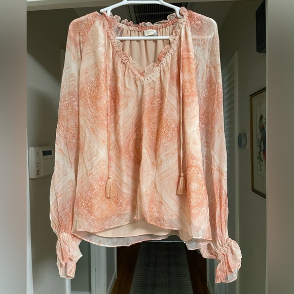 EUC Ramy Brook Lorraine Geometric Silk Blouse - Picture 6 of 11